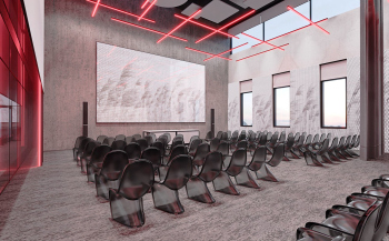 Reconstruction of the Rostselmash plant. Showroom. Visualization of the conference hall Copyright: © ASADOV Architects