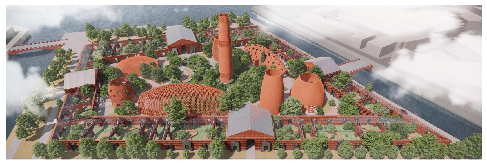 Кирпичное общественное пространство/ победитель
© «Буян» 
Петр Иванов и Александр Черкашин, Санкт-Петербург zooming