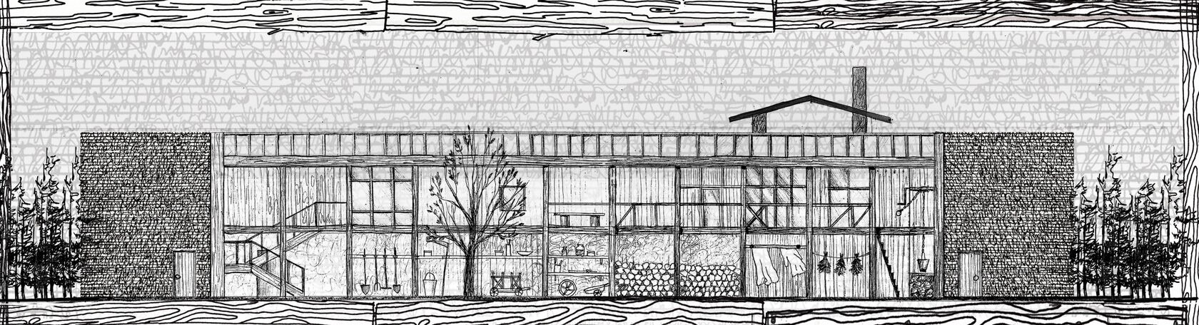 Кирпичный загородный дом/ победитель
© «Между» 
Ульяна Савельева и Радимир Тюлькин, Санкт-Петербург zooming