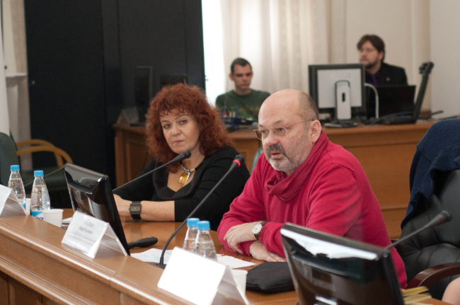Директор Института архитектуры и дизайна ТГАСУ Светлана Капелева и Оскар Мамлеев на семинаре в Тюменском государственном архитектурно-строительном университете. Фото: Александр Гуртовой Директор Института архитектуры и дизайна ТГАСУ Светлана Капелева и Оскар Мамлеев на семинаре в Тюменском государственном архитектурно-строительном университете. Фото: Александр Гуртовой