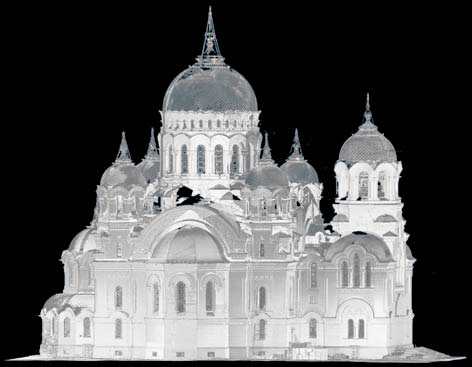 Точечная трехмерная модель Вознесенского кафедрального войскового собора (г. Новочеркасск). Интернет-сервис по обработке данных лазерного сканирования