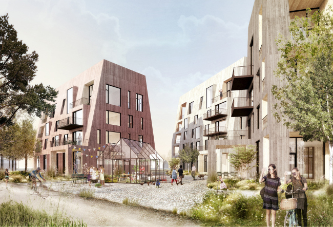 Деревянный город в Эрнсру © C.F. Møller Architects