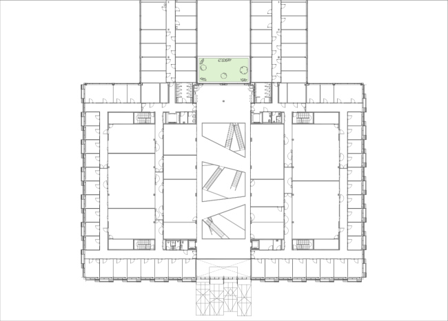 Инженерный корпус Федерального политехнического университета Лозанны. План © Dominique Perrault Architecture / Adagp