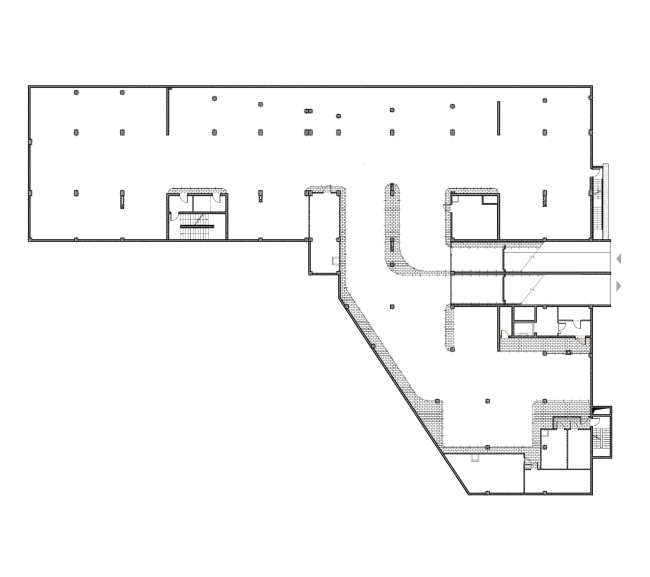 Бизнес-центр «Kiroff». План нулевого этажа © Белзарубежстрой