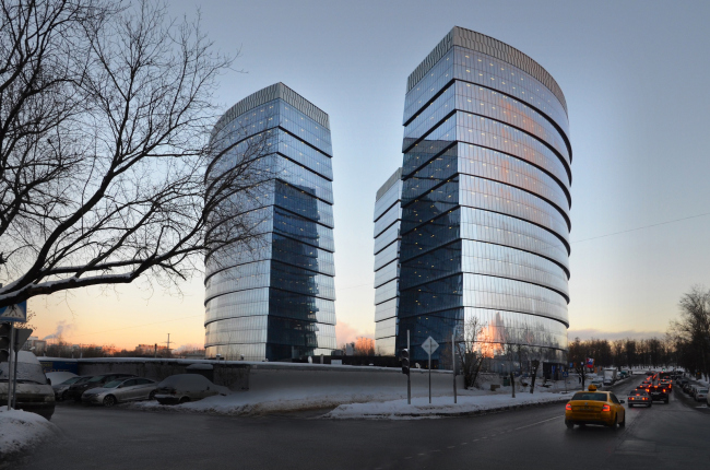 Многофункциональный комплекс «Лотос». Постройка, 2011-2014. Фотография © Алексей Народицкий