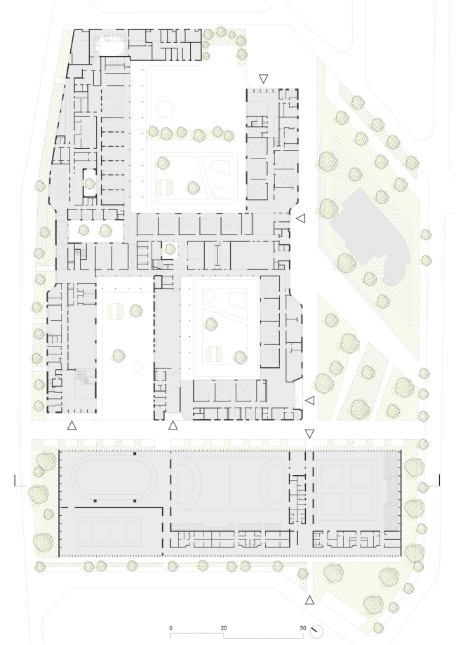 Школьный кампус Триво-Гарен © Gaetan Le Penhuel Architectes