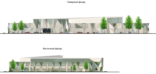 Спортивно-оздоровительный комплекс в Химках. Фасады. Проект, 2016 © Архитектуриум