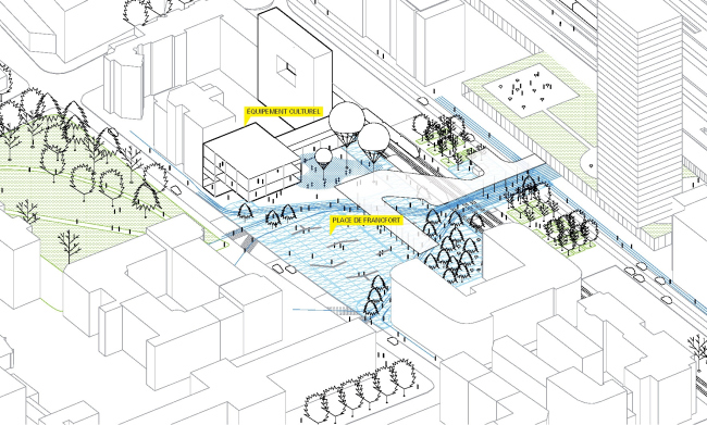 Схема реконструкции восточной привокзальной площади © AUC