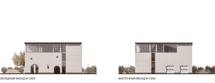 Концепция Фондохранилища в селе Старая Ладога. Фасадные решения
© АРХИОПТЕРИКС / предоставлено Комитетом градостроительной политики Ленинградской области zooming