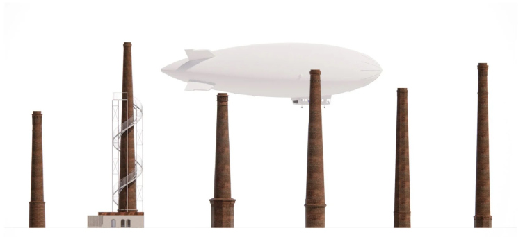 Кирпичная реконструкция/ победитель
© «Сон о дымовых трубах и дирижаблях» 
Владислав Лобко и Екатерина Румак, Санкт-Петербург zooming