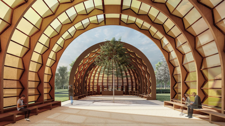 Летний павильон галереи «Серпентайн» 2025
© Marina Tabassum Architects (MTA). Предоставлено Serpentine zooming
