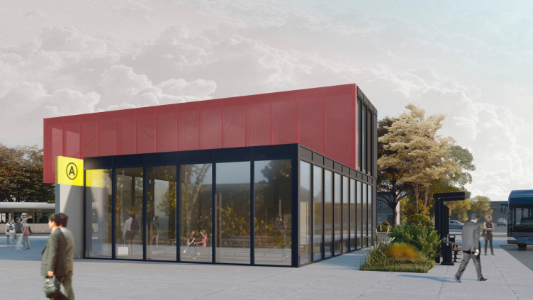 Концепт модульной автостанции
© Архитектурная студия GRAD zooming