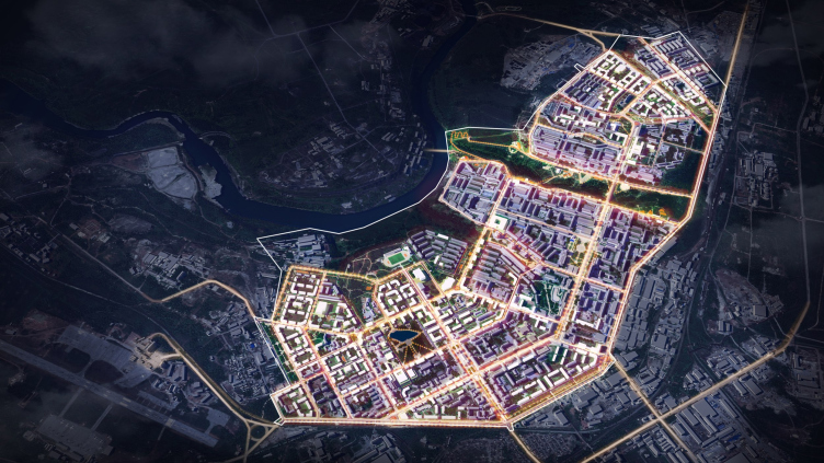 Мастер-план территории города Воркуты. Компактная Воркута. Ночной вид
© RTDA – Research Territory Development Architecture zooming