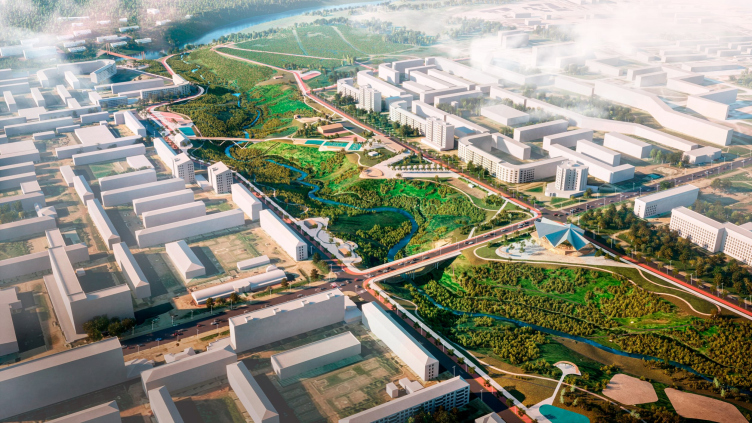Мастер-план территории города Воркуты. Летний вид на Тиманский овраг
© RTDA – Research Territory Development Architecture zooming
