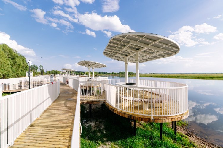 От истоков к современности – возрождение староречья Апаиш. Беседки-барбекю
Фотография ©️ Институт развития городов Башкортостана / предоставлена ISAEV Architects zooming