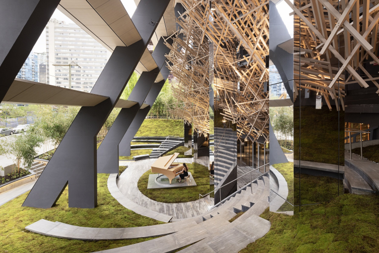 Жилая башня 1550 Alberni в Ванкувере
Фотография © Ema Peter / предоставлена Kengo Kuma & Associates zooming