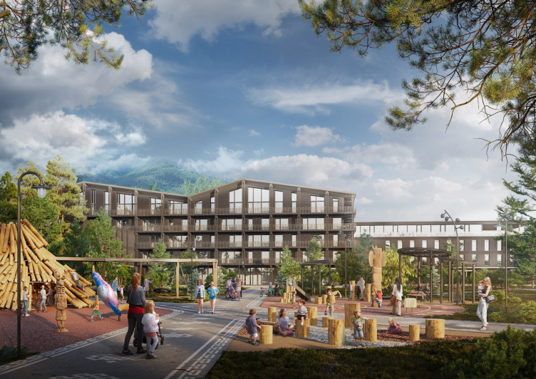 Концепция создания и развития туристической площадки в с. Выдрино Кабанского района Республики Бурятия. Гостиничный комплекс
© MAD FOX architects zooming