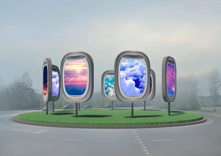 Михаил Скворцов, Олег Поддубный и Алексей Клинских, АБ Manipulazione Internazionale. «Воздушный мост» (авторское название – «Окна в небеса»)
© АБ Manipulazione Internazionale. zooming