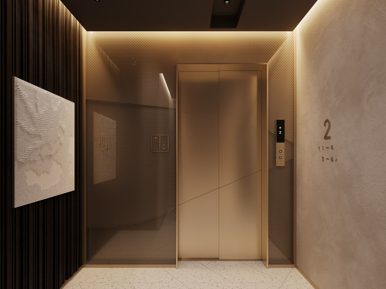 Лобби клубного дома в Хамовниках
Визуализации © София Степанова / IDEOLOGIST zooming