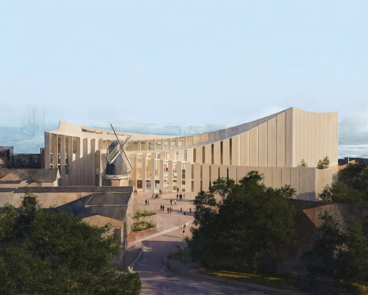 Дом культуры и администрации муниципалитета Эмсделта
Визуализация © Benthem Crouwel + Snøhetta zooming