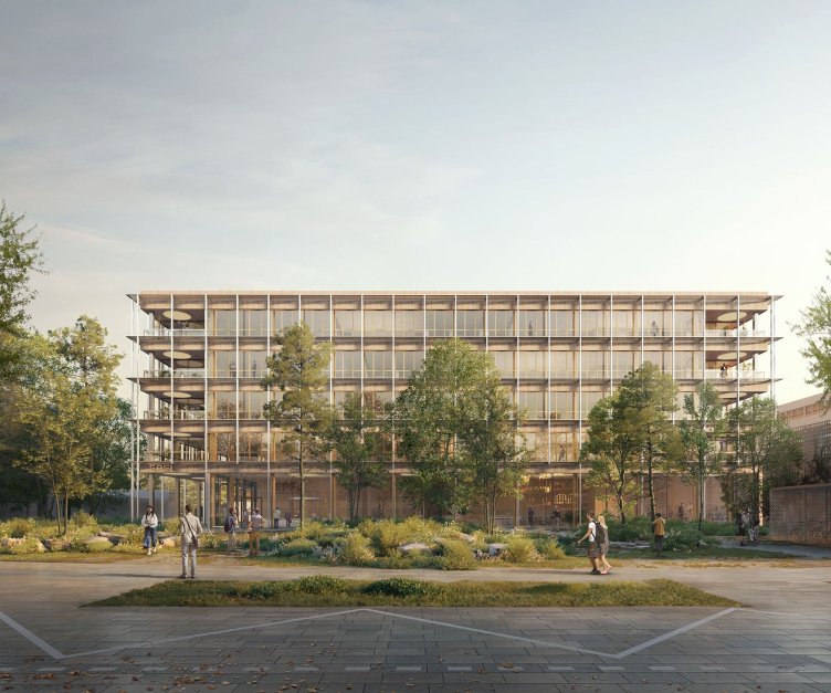 Корпус перспективных научных исследований Федерального политехнического университета Лозанны
Визуализация © Filippo Bolognese zooming