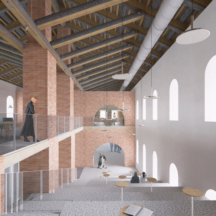 Проект ревалоризации Главного корпуса Ижевского завода. Ритейл, офисы, книжный магазин и коворкинг
© ХВОЯ, Хора, Урбанконтекст, Ольга Вад, НИиПИ Спецреставрация zooming