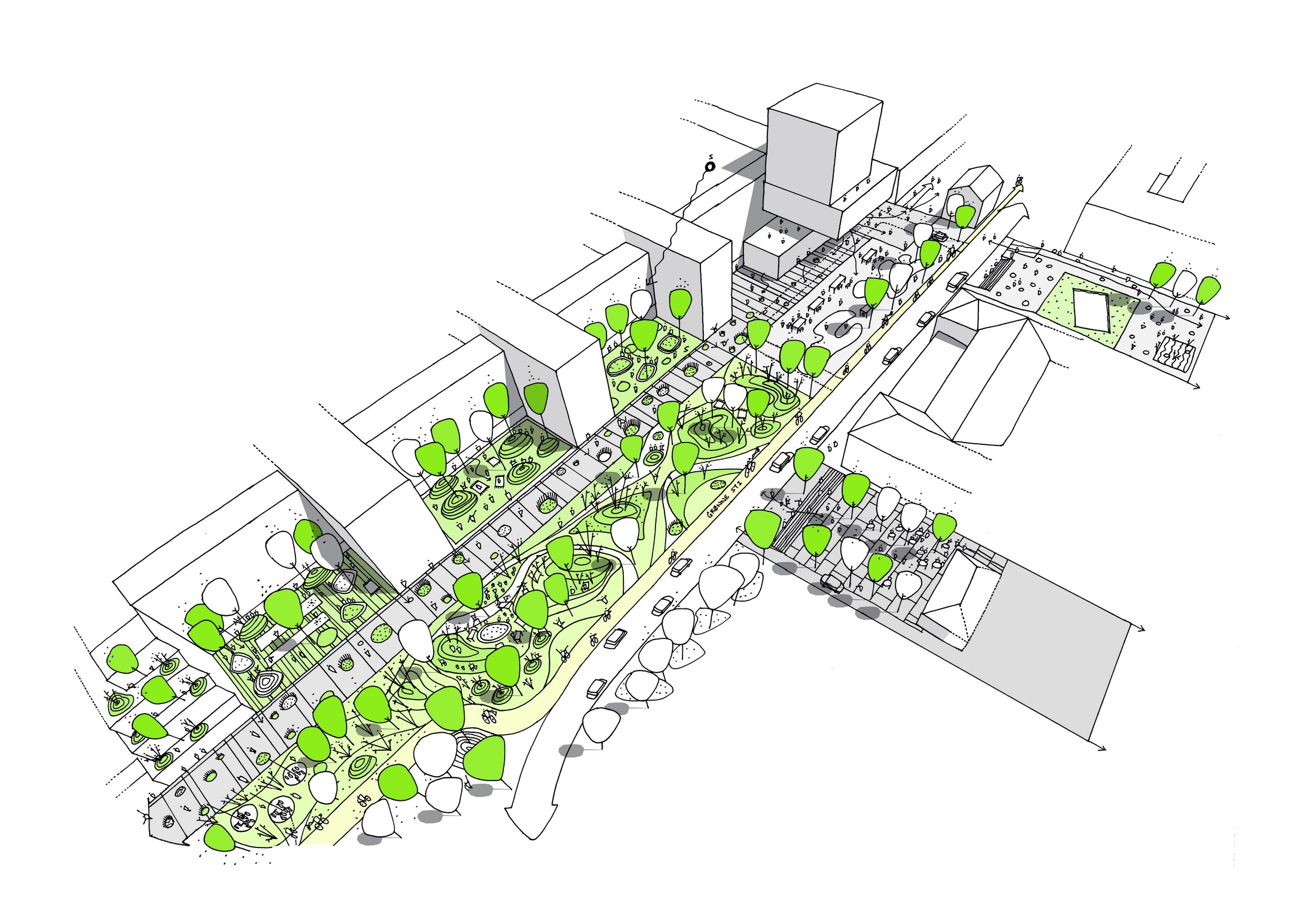 Lines plan. Кампус Венского университета генплан. Landscape Architecture схема кампуса. Университетский парк кампус генплан. Озеленение кампуса.