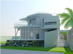 Futuristic manor