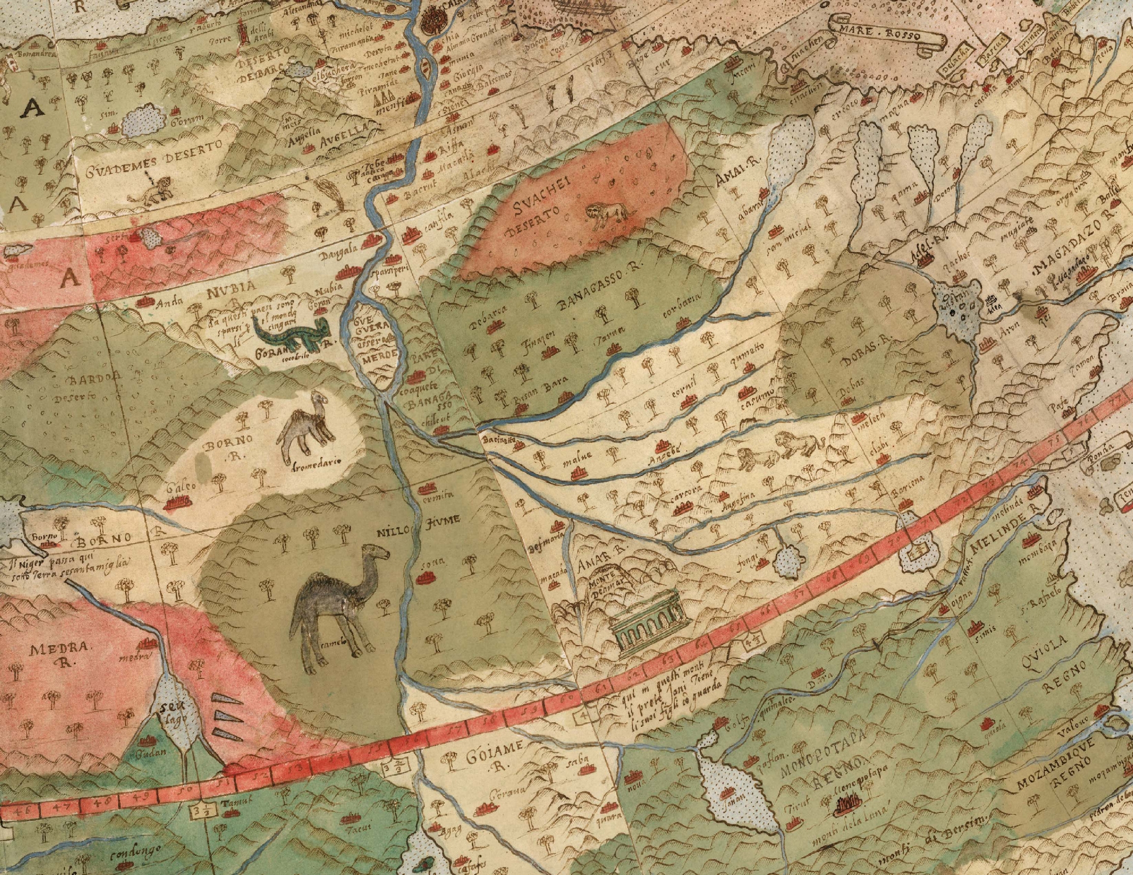 В сеть выложили оцифрованную карту мира эпохи Возрождения. Её площадь внатуральную величину – 7,5 м2