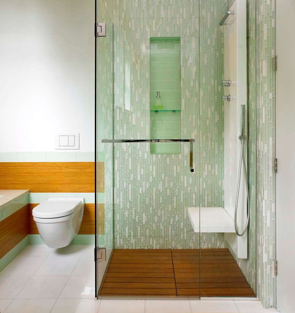 Дизайн ванной комнаты с душевой перегородкой (61 фото)