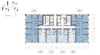 МФК «ЯР ПАРК» 1. Корпус 9. Планировочные решения © Сергей Скуратов ARCHITECTS