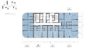МФК «ЯР ПАРК» 1. Корпус 10. Планировочные решения © Сергей Скуратов ARCHITECTS