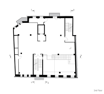 План 2 этажа. RuArts Foundation, Трубниковский пер., 6 © АБ ATRIUM