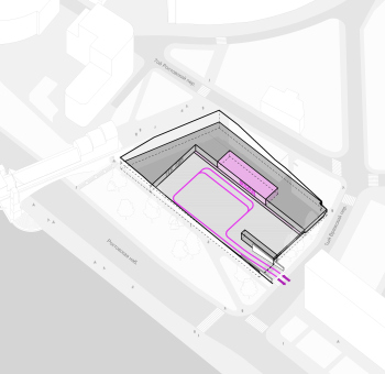 Moscow Gymnasium #1. Functional layout of the -1st floor Copyright: © Sergey Skuratov ARCHITECTS