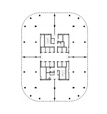 STONE Ходынка 2. План 6 этажа на отмтке +25.650 © Kleinewelt Architekten