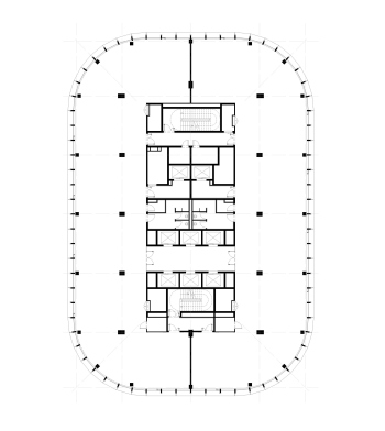 STONE Ходынка 2. План 8-10 типового этажа © Kleinewelt Architekten