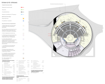 План 2 этажа. Большой цирк на проспекте Вернадского. Конкурсный проект / Маркс Инжиниринг © Маркс Инжиниринг