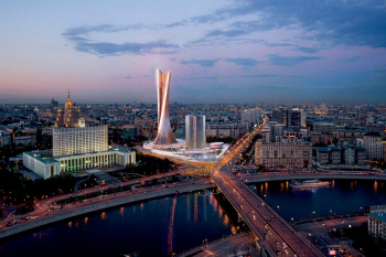 Проект на месте СЭВ. Вариант 1, авторы Сергей Кузнецов и Вадим Греков (Моспроект-4) (?) https://ag.mos.ru/