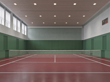 Реставрации фасадов и создание интерьеров для оздоровительного комплекса «Сосны». Рублёвский корпус. Корт © archCLOUD