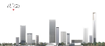 МФК «ЯР ПАРК» 2. Развертка со стороны реки © Сергей Скуратов ARCHITECTS