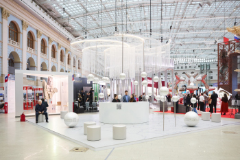 Экспозиция Комитета по архитектуре и градостроительству Московской области Фотография © Слава Замыслов / представлена КАГМО