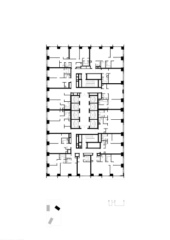 ЖК Amber City. Корпус 5. План типового этажа © Архитектурная мастерская Алексея Ильина