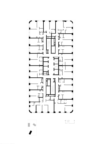 ЖК Amber City. Корпус 6. План типового этажа © Архитектурная мастерская Алексея Ильина