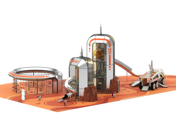 Игровой комплекс «Марсианская колония» для ВДНХ Изображение © предоставлено компанией «Шелби»