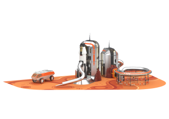 Игровой комплекс «Марсианская колония» для ВДНХ Изображение © предоставлено компанией «Шелби»