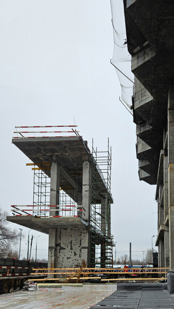 Дом Горизонтов. В процессе строительства. 01.2026 Фотография © Даниил Анненков / предоставлена Kleinewelt Architekten