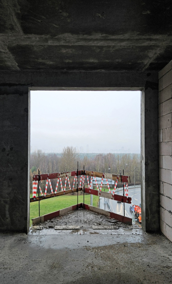 Дом Горизонтов. В процессе строительства. 01.2026 Фотография © Даниил Анненков / предоставлена Kleinewelt Architekten