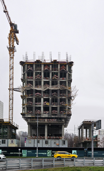 Дом Горизонтов. В процессе строительства. 01.2026 Фотография © Даниил Анненков / предоставлена Kleinewelt Architekten