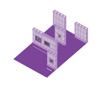 Выставка Архетипы Авангарда. Аксонометрия павильона Маг @ Хора