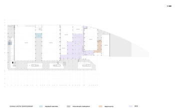 План антресольного этажа на отм. 2.250. «Дом Спорта», Дружинниковская, 18; проект 2025 © Сергей Скуратов architects / Capital Group